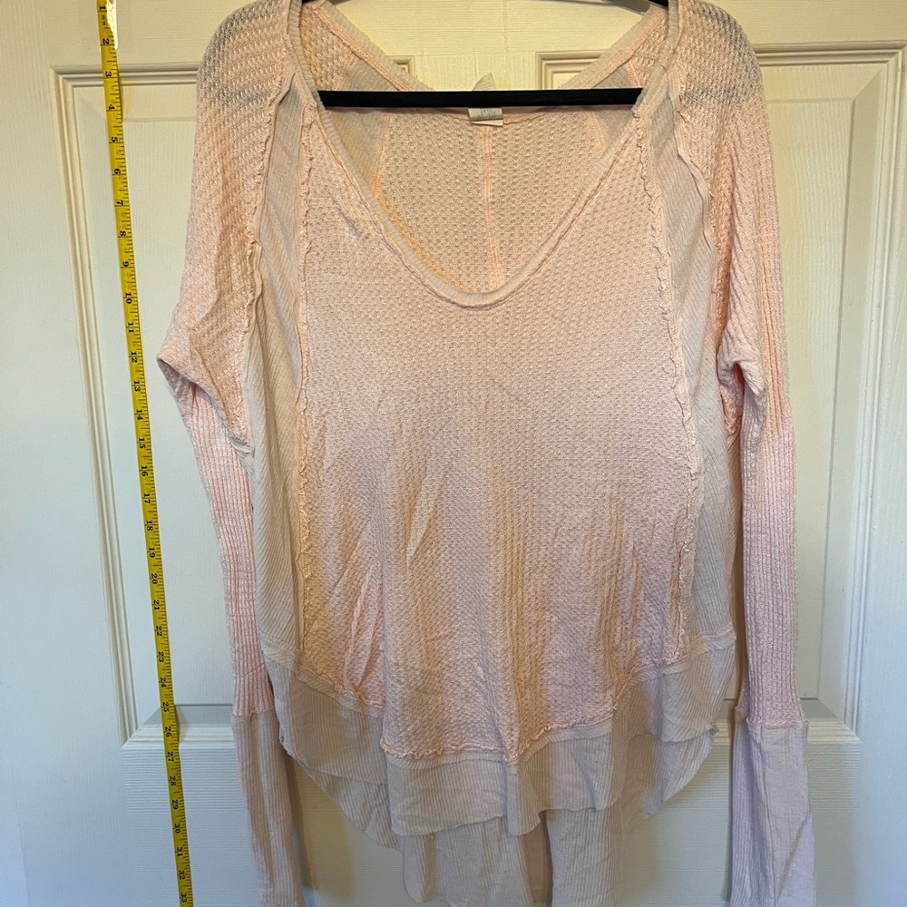 We The Free Light Pink Long Sleeve Top